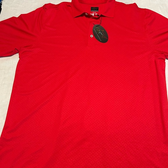 NWT Greg Norman Collection Vibrant Red Polo Shirt - Picture 1 of 3